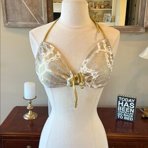 Gold Bikini Top Women’s Large